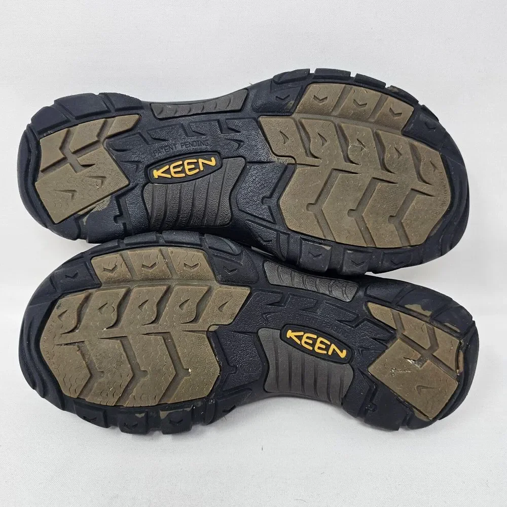 Keen Newport H2 Hiking Mens 10.5 Brown Gray Sandals‎ Waterproof Bungee Cord